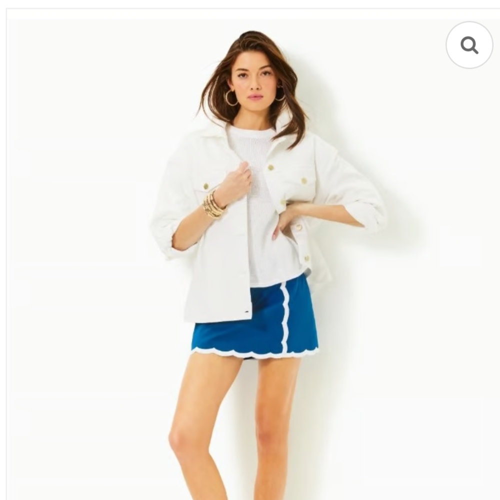 Lilly Pulitzer White Denim Jacket